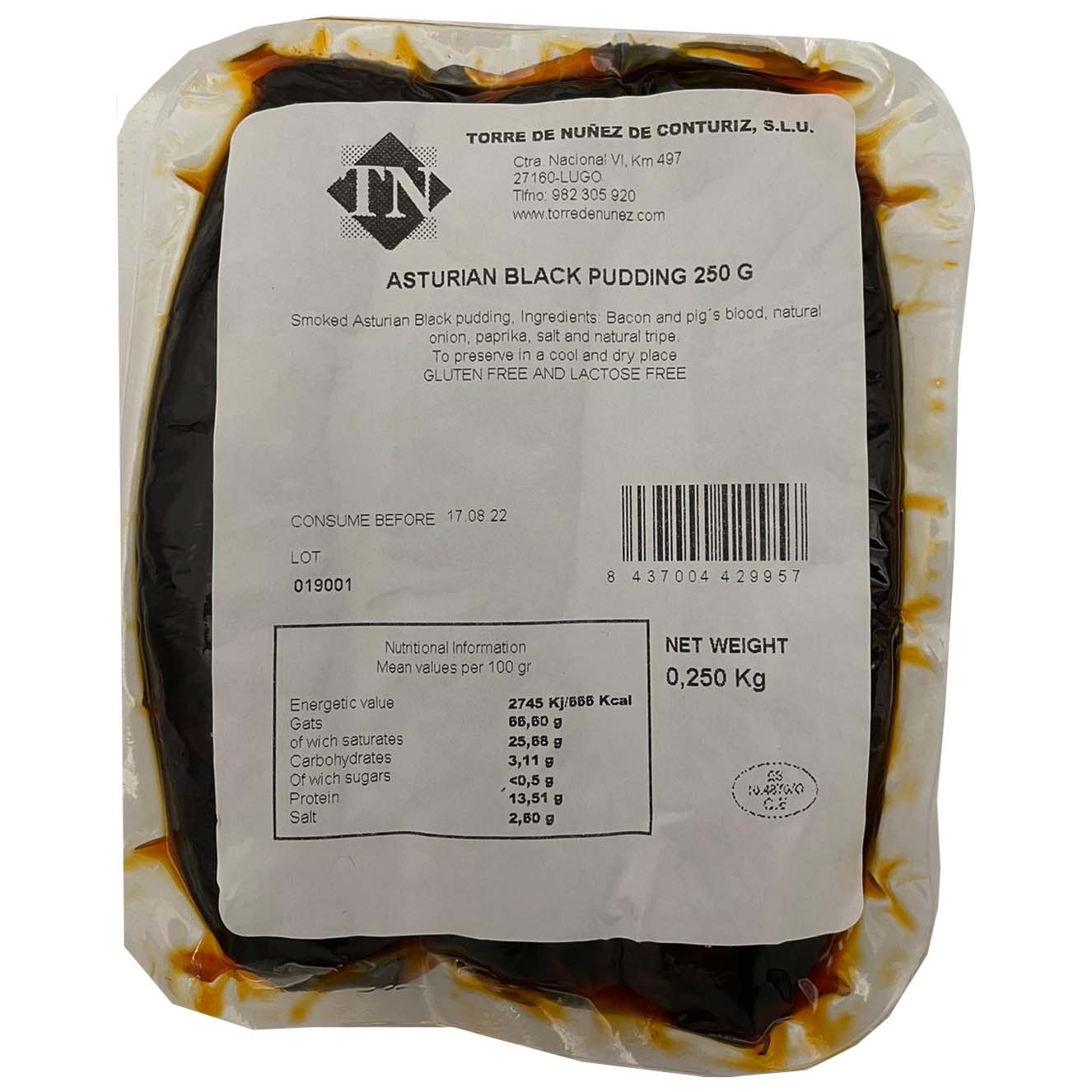 Torre de Nunez Morcilla (Blood Sausage) 240g